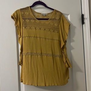 American Eagle mustard blouse